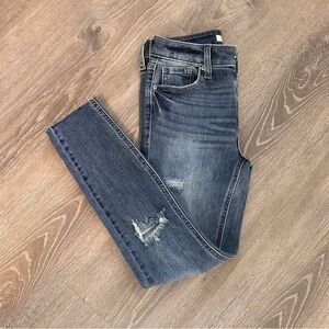 Eunina Women's Ankle & Cropped Jeans - Dark Blue Size 24